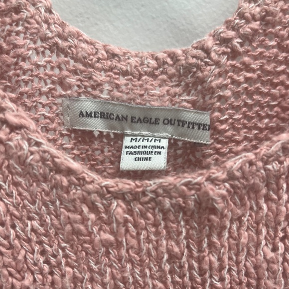 American Eagle Outfitters Women's Pink Loose Knit Sweater Sleeveless Tank Top - Picture 3 of 3